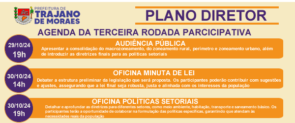REUNIÕES – PLANO DIRETOR