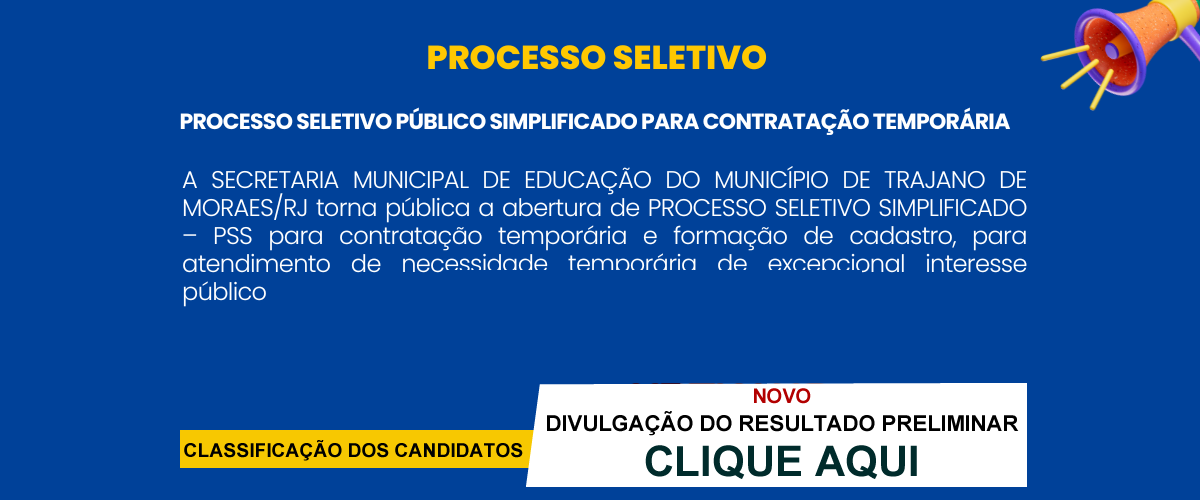 PROCESSO SELETIVO PÚBLICO SIMPLIFICADO PARA CONTRATAÇÃO TEMPORÁRIA