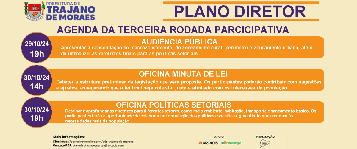 REUNIÕES – PLANO DIRETOR